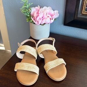Wonder Nation Tan Braided Sandals